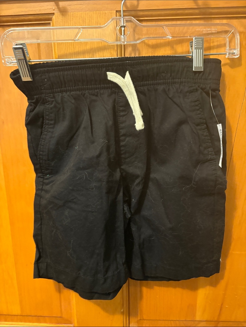 Old Navy Black Kids Shorts with Cream Drawstring